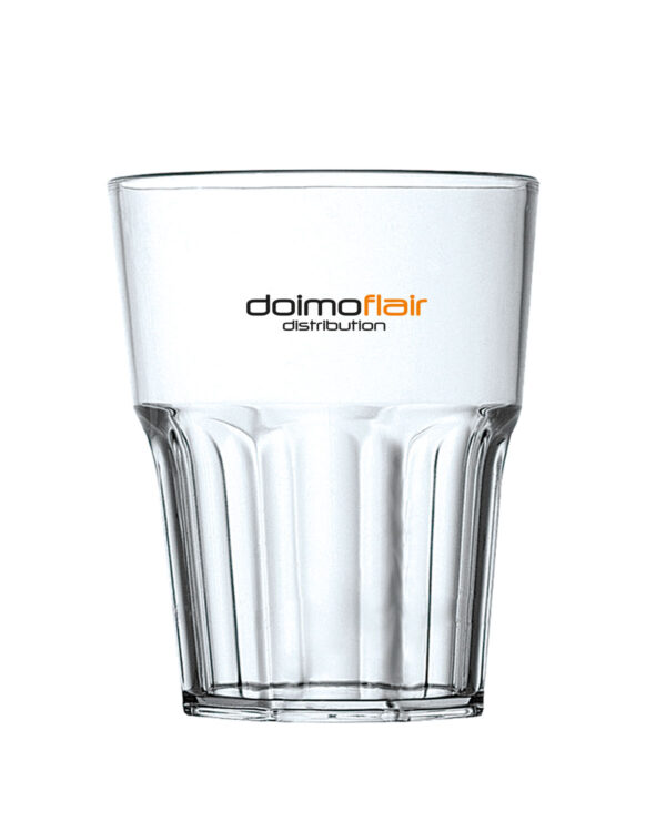 Anpassbares Cocktailglas mit Texten und Rox SAN 290cc Logo. – Durchsichtig unzerbrechlicher Kunststoff