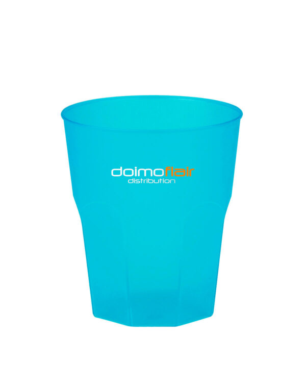 Soft-Cocktailgläser personalisiert mit Text und Logo Granity light PP 350cc. Frost MID 250cc. -Türkis in unzerbrechlichem Kunststoff