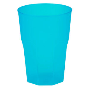 Soft Cocktail Glasses customizable with text and logo Granity light PP 420cc. Frost MID 300cc. -Turquoise in unbreakable plastic