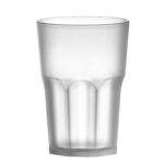 Anpassbares Cocktailglas mit Text und Granity PP 400cc Logo. Frost -Transparent aus bruchsicherem Kunststoff