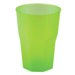 Cocktailgläser personalisierbar mit Text und Logo Granity light PP 420cc. Frost MID 300cc. -Grün in unzerbrechlichem Kunststoff