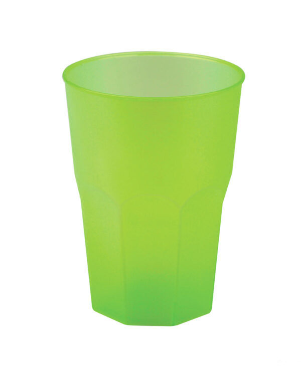 Cocktailgläser personalisierbar mit Text und Logo Granity light PP 420cc. Frost MID 300cc. -Grün in unzerbrechlichem Kunststoff