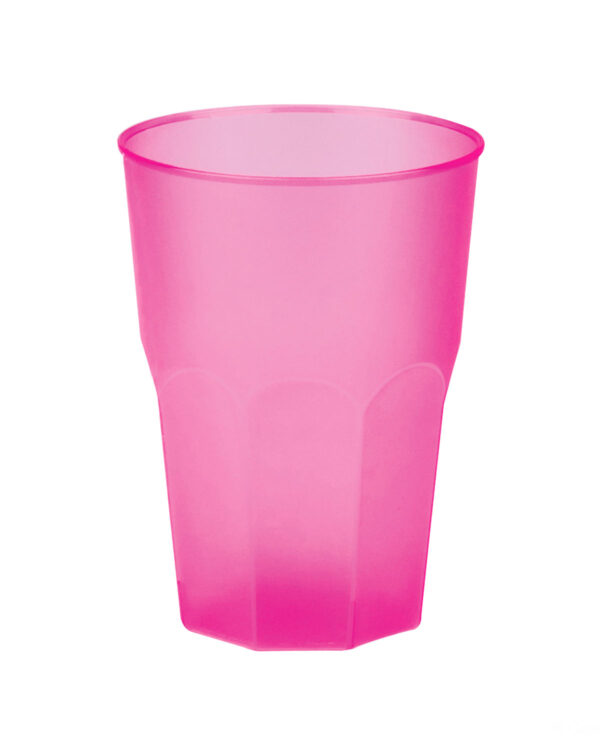 Cocktailgläser personalisierbar mit Text und Logo Granity light PP 420cc. Frost MID 300cc. -Pink in unzerbrechlichem Kunststoff