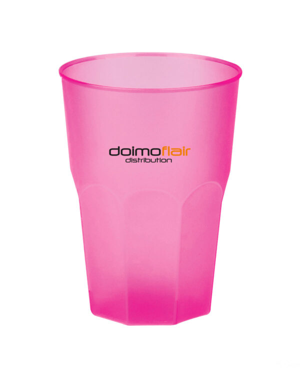 Cocktailgläser personalisierbar mit Text und Logo Granity light PP 420cc. Frost MID 300cc. -Rosa in unzerbrechlichem Kunststoff
