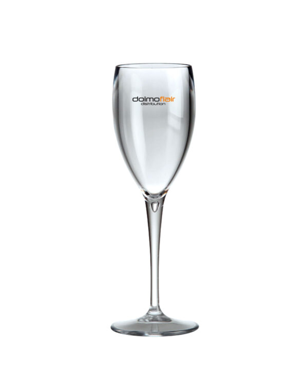 Sektgläser personalisierbar mit Texten und Logo Flute PC 170cc. - Durchsichtig aus unzerbrechlichem Kunststoff