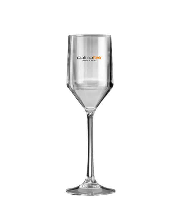 Personalisierbare Sektgläser mit Text und Logo Premium Flute PC 190cc. - Durchsichtig aus unzerbrechlichem Kunststoff