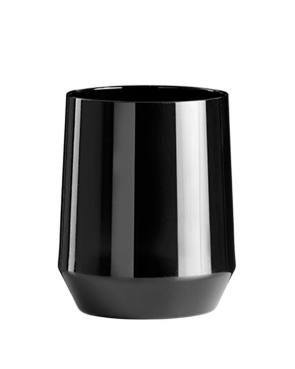 Anpassbares Cocktailglas mit Texten und Tumbler PC 300cc Logo. - Schwarz aus unzerbrechlichem Kunststoff