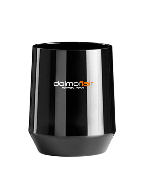 Anpassbares Cocktailglas mit Texten und Tumbler PC 300cc Logo. - Schwarz aus unzerbrechlichem Kunststoff