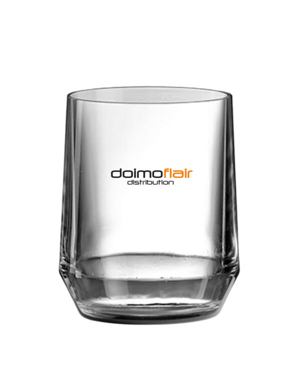 Anpassbares Cocktailglas mit Texten und Tumbler PC 300cc Logo. - Durchsichtig aus unzerbrechlichem Kunststoff