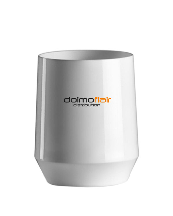 Anpassbares Cocktailglas mit Texten und Tumbler PC 300cc Logo. - Weiß aus unzerbrechlichem Kunststoff