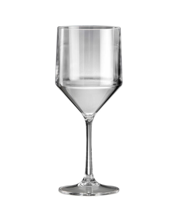 Wine glasses customizable with text and logo Premium Vino PC 450cc. - transparent in unbreakable plastic