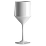 Wine glasses customizable with text and logo Premium Vino PC 450cc. - white in unbreakable plastic